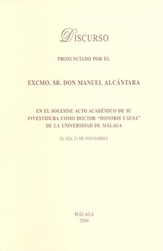 Discurso pronunciado por el Excmo. Sr. Don Manuel Alcántara