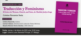 Presentación del libro 'Traducción y feminismo. El léxico en Woman, Church, and State, de Matilda Joslyn Gage'