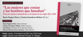 Presentación del libro 'Las mujeres que cosían y los hombres que fumaban'